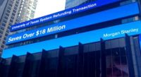 Morgan Stanley digital ticker in Times Square