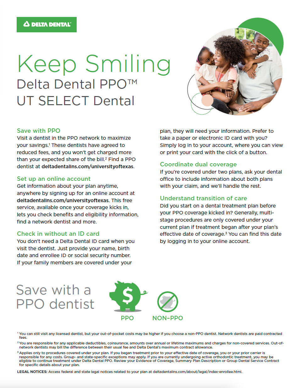UT SELECT Dental Highlights cover sheet