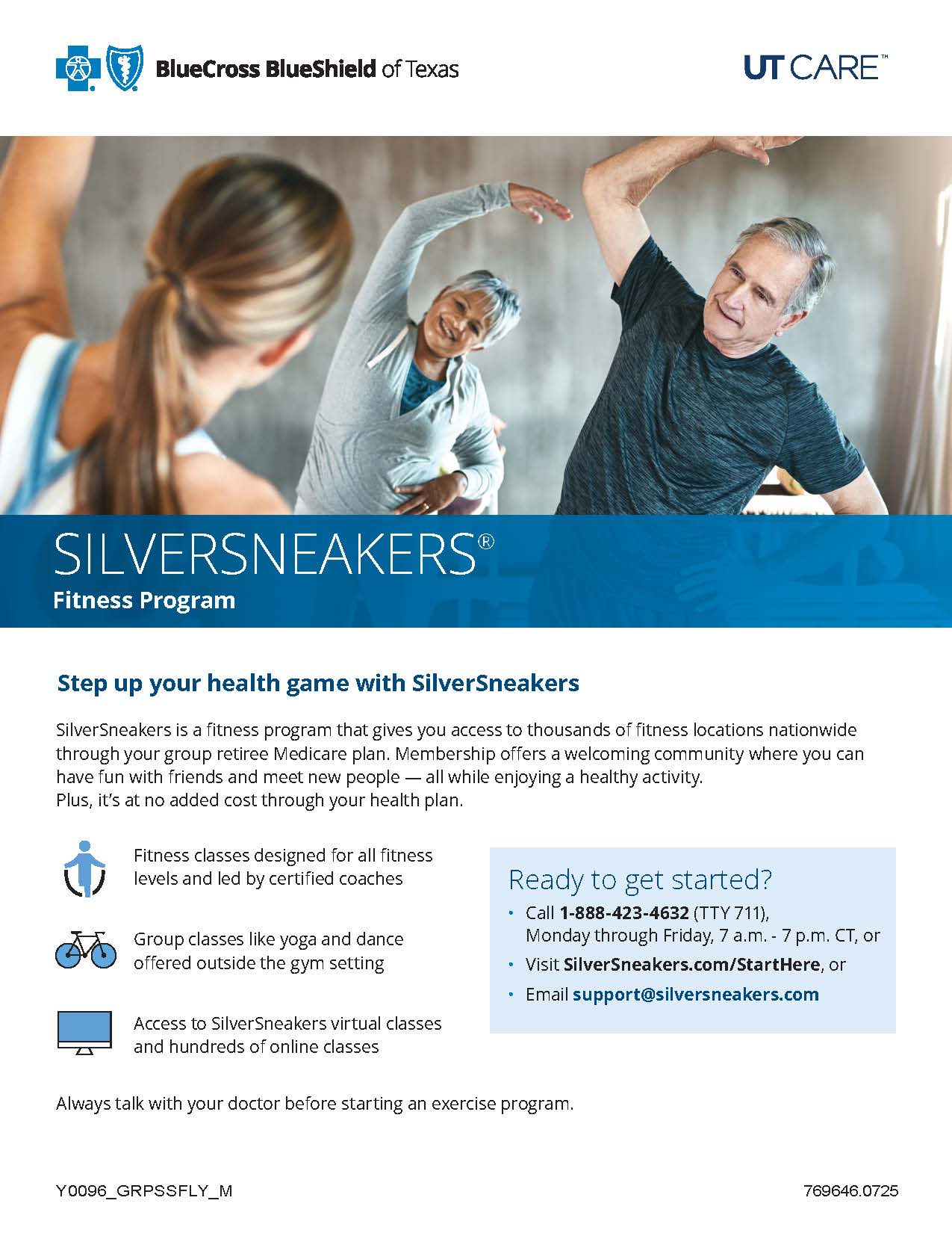 SilverSneakers Fitness Program flyer cover