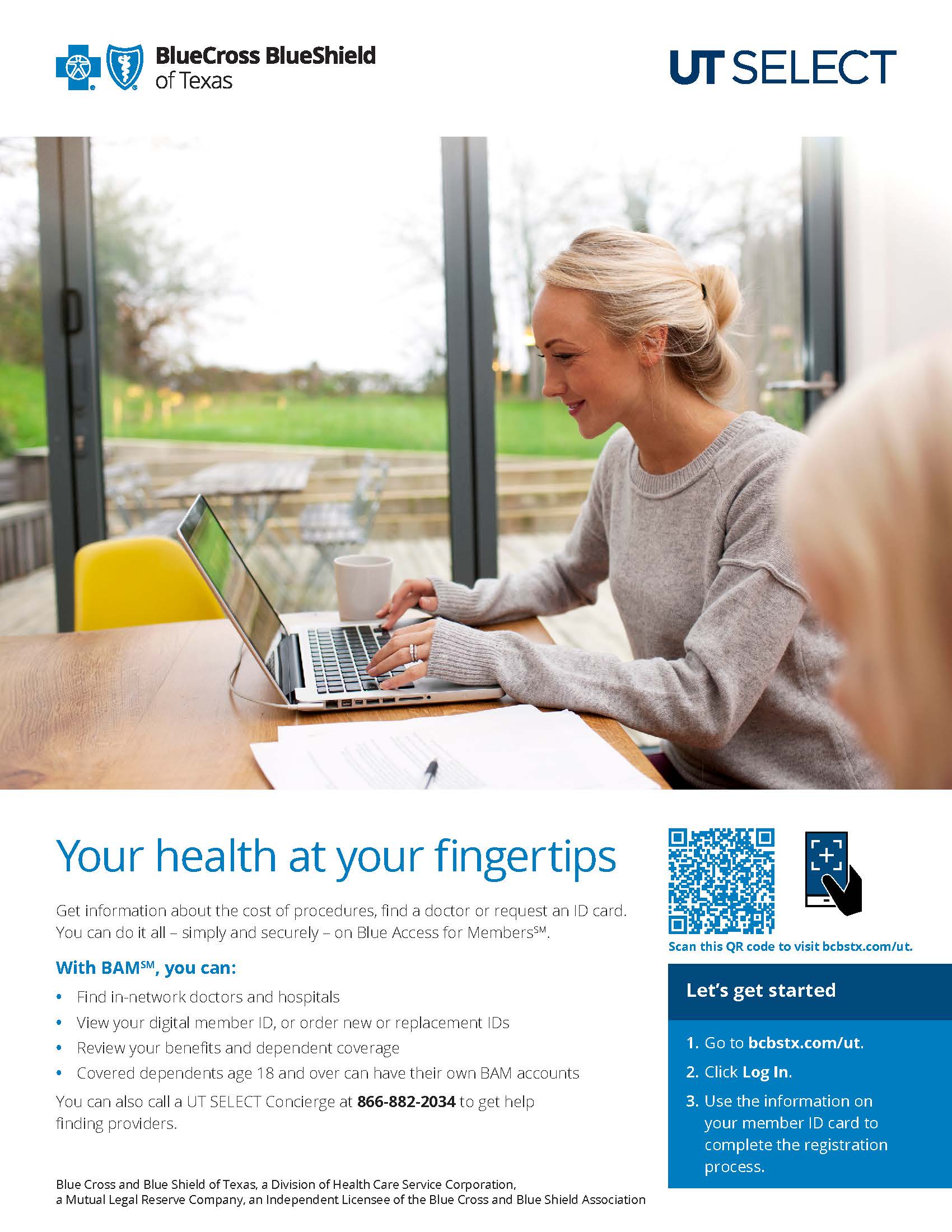 UT SELECT Blue Access for Members flyer cover image