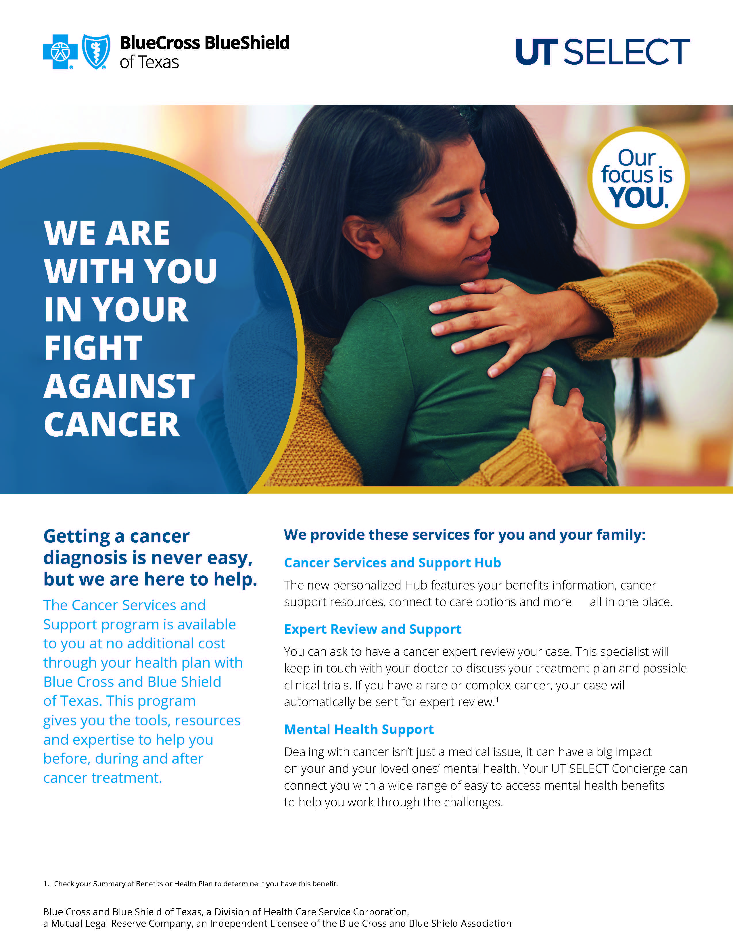 UT SELECT Cancer Services and Support flyer