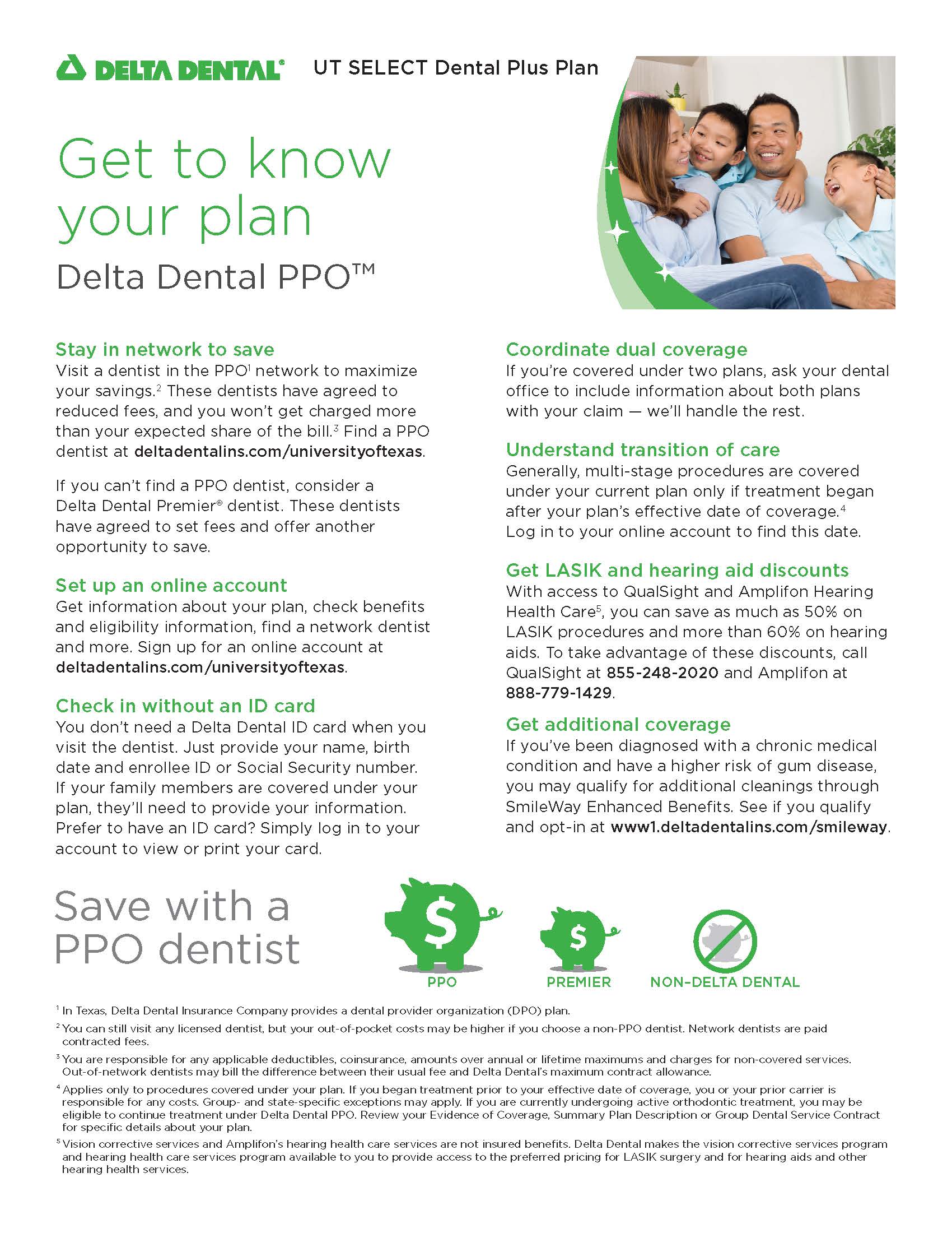 UT SELECT Dental Plus cover sheet