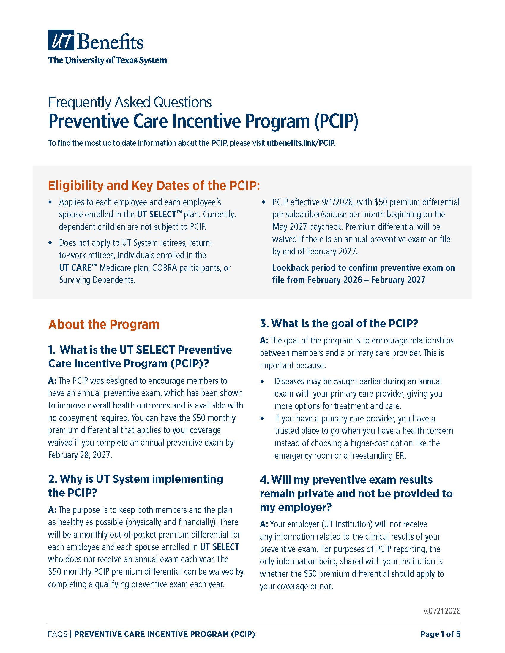 Cover image of the PCIP FAQs