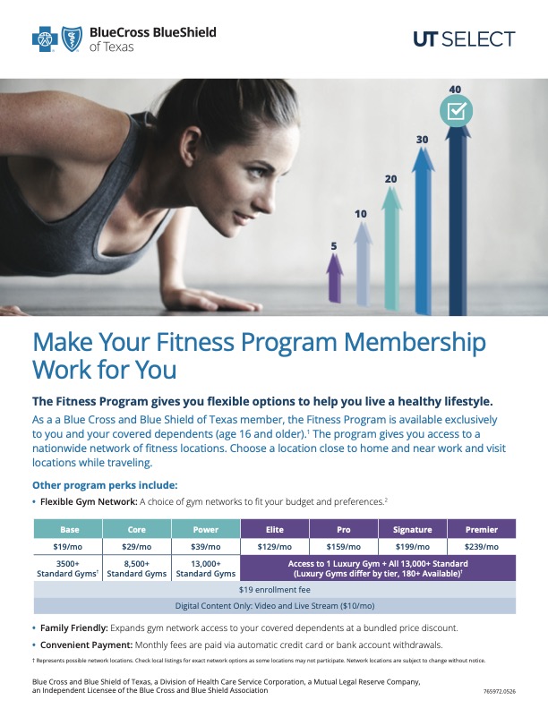 UT SELECT Fitness Member Cover