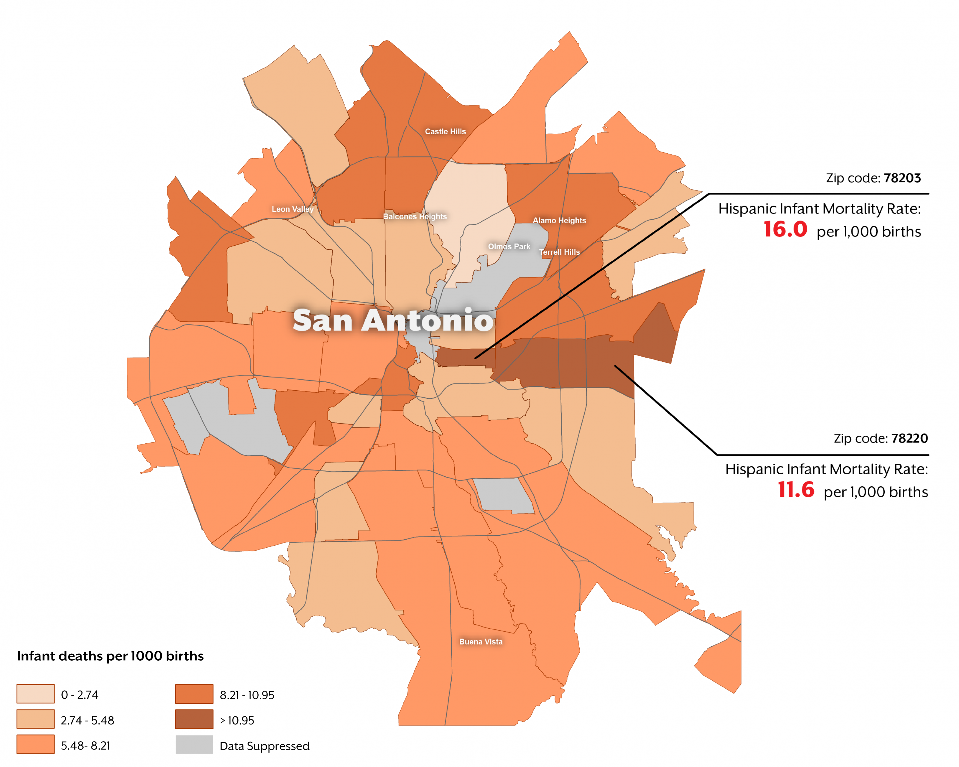 IMR rates in San Antonio