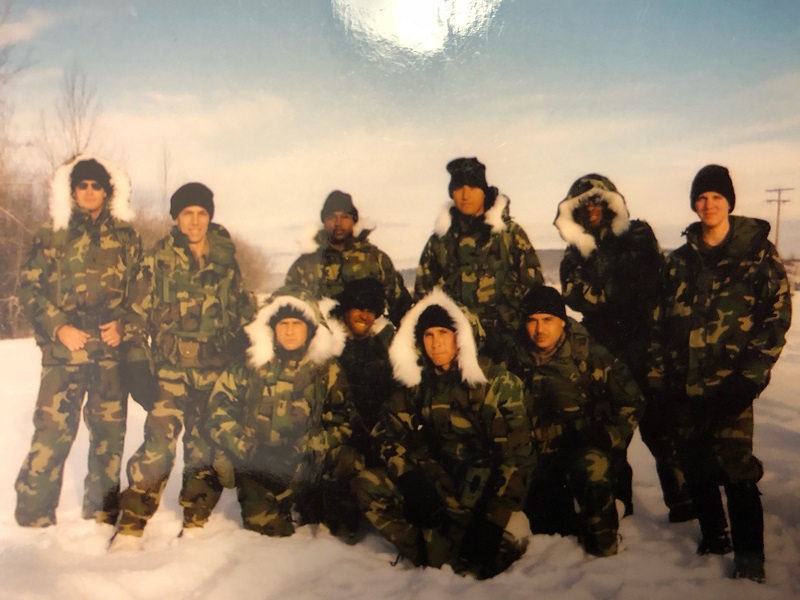 Jackson and fellow soldiers