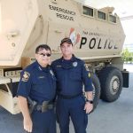 ODOP Assistant Director Ruben Puente with Rescue 170 driver UT Austin PD Sergeant Mitchell Bouzak