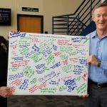 Chancellor McRaven and Director Heidingsfield deliver messages from UT System to UT Medical Branch Galveston