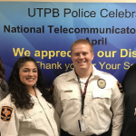 UT Permian Basin celebrates National Telecommunicators Week 2017. Featured below: Kendall Hallmark, Perla Olvera, Josh Brownlee, MGR. Troy Doelling