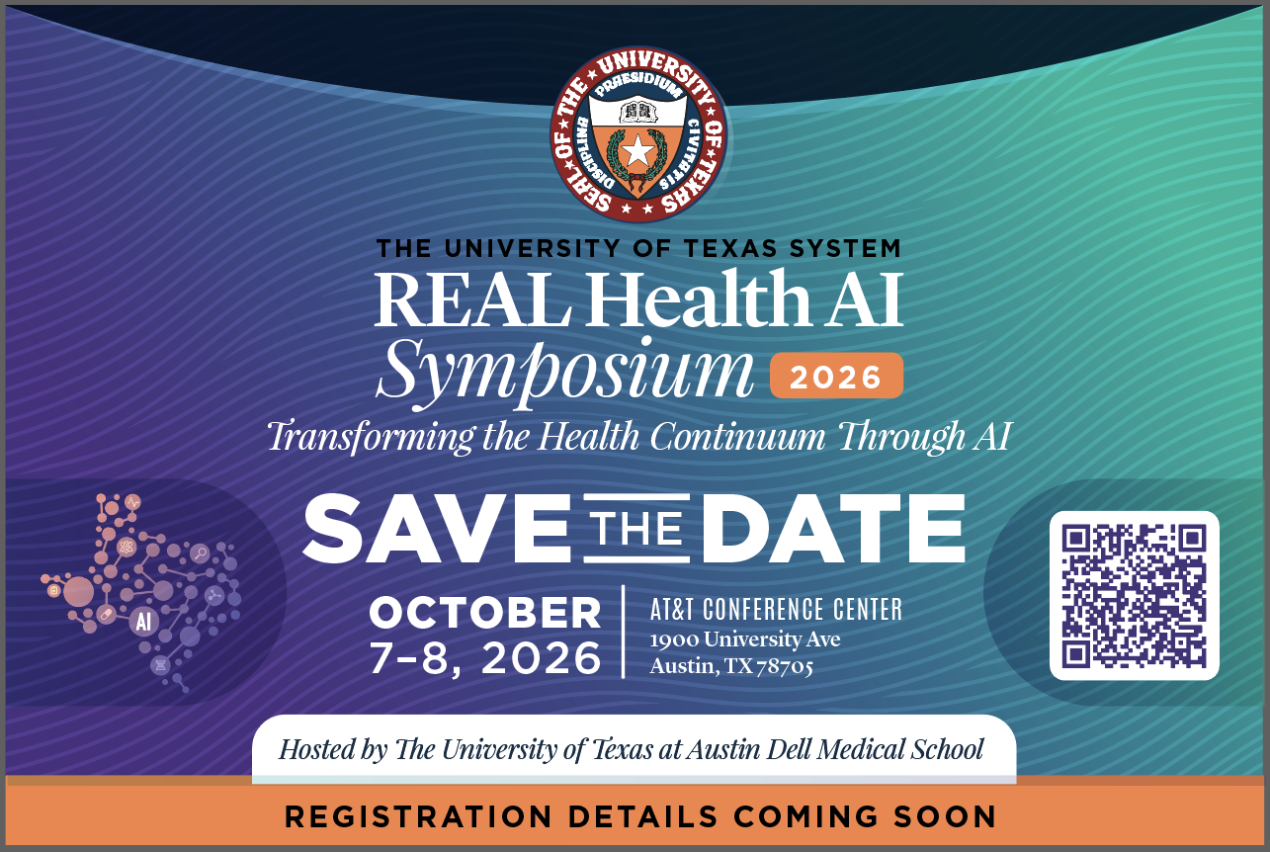 The 2026 UT REAL Health AI save the date 