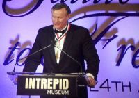 Chancellor McRaven speaks at the Intrepid Sea, Air and Space Museum
