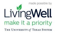 logo for Living Well. Other text on image: Make it a priority. The University of Texas System