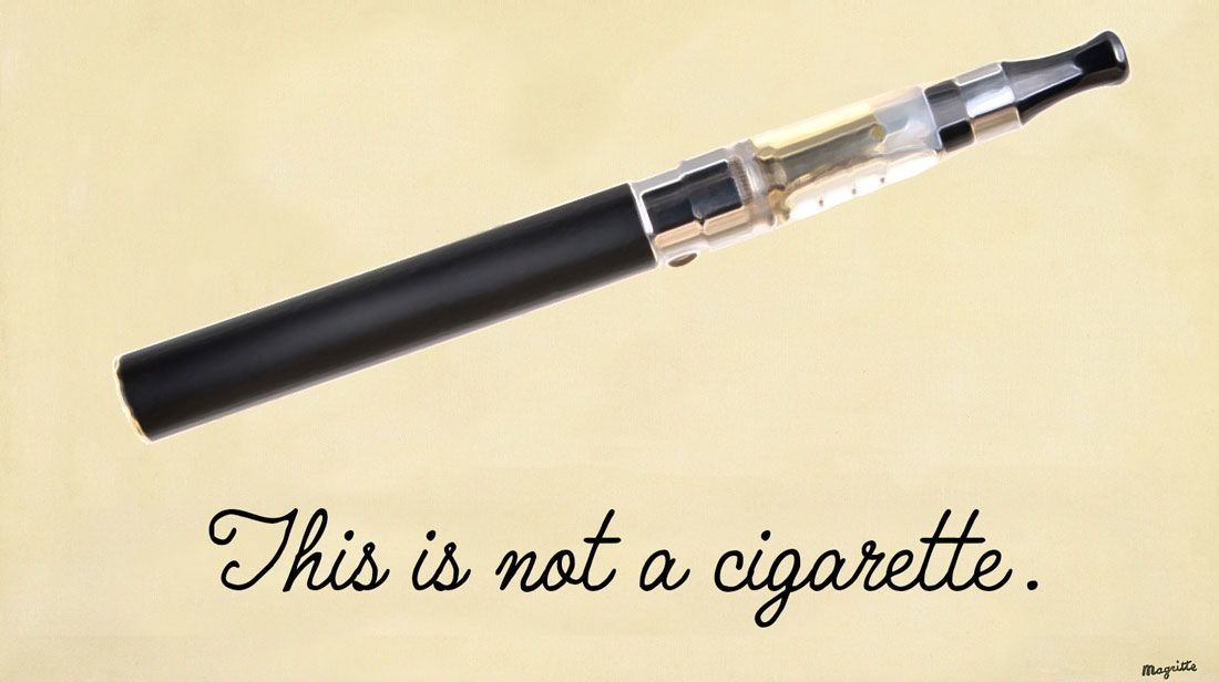 Black e-cig image, header graphic for article.